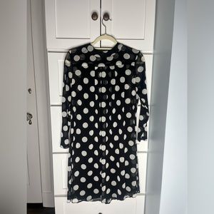 NWT Sara Campbell Black and White Polka Dot Dress | Size Medium